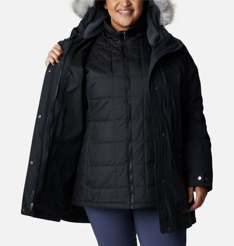 Women's Columbia Watson Lake Omni-Heat Infinity Interchange Insulated Jackets Black | Plus Size CA-T418C